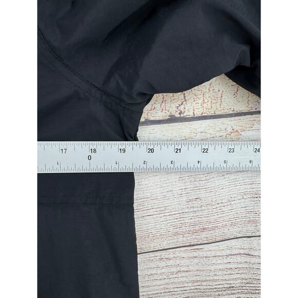 Rusty Hooded Long Rain jacket Womens Small Black Nylon Water Resistant - Picture 11 of 12